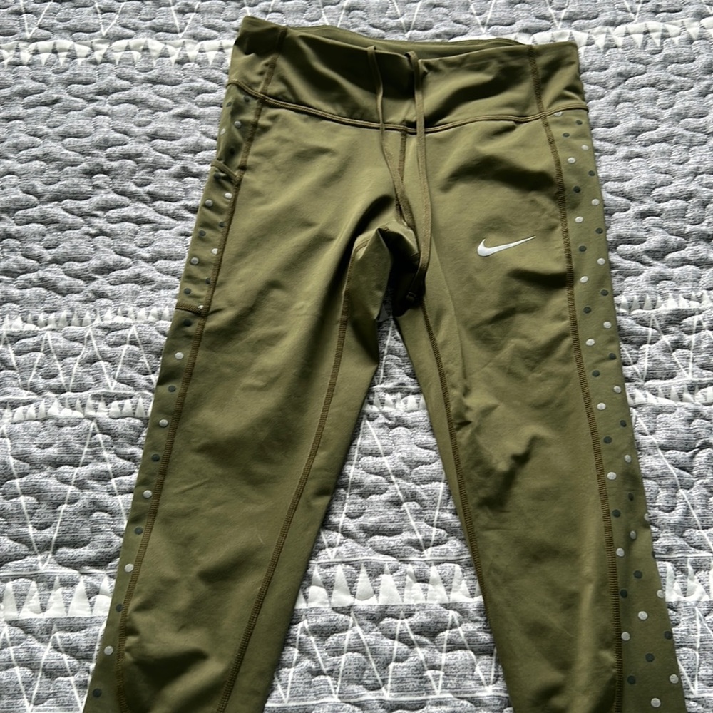 Size small army green Nike leggings